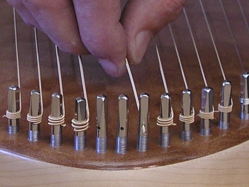 threading Bass string through Pin